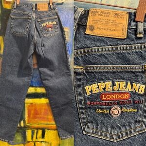 VINTAGE Pepe Jeans London high-waisted, tapered-leg denim jeans